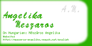 angelika meszaros business card