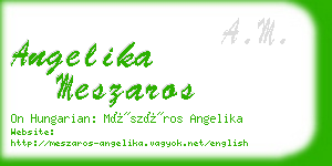 angelika meszaros business card